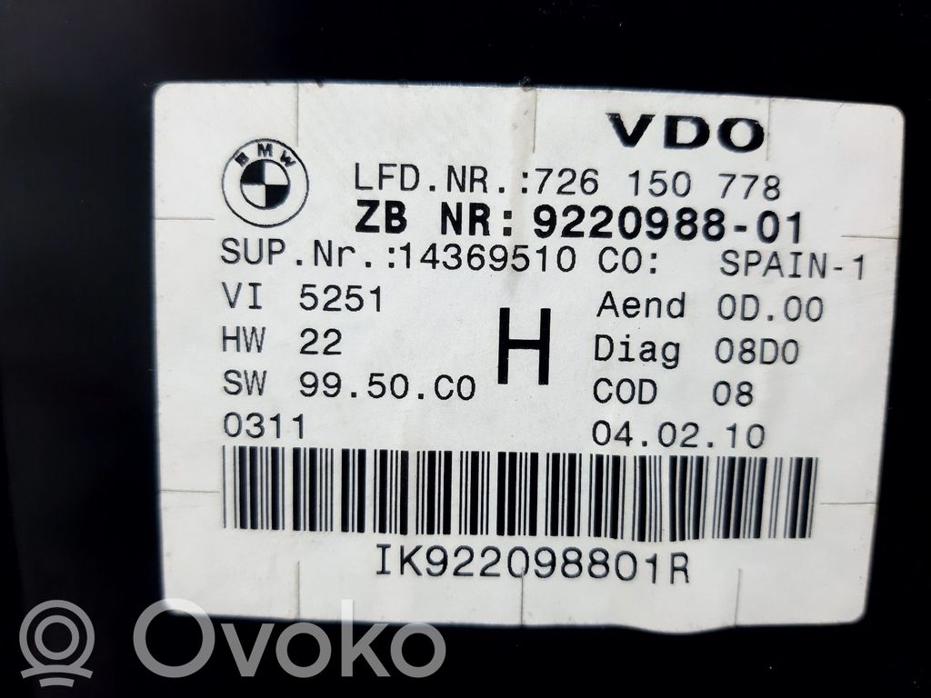 BMW X1 E84 Licznik / Prędkościomierz 