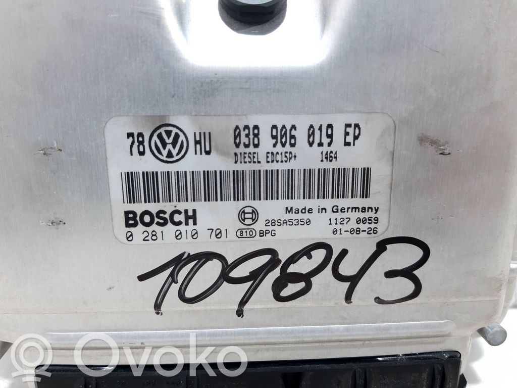 Engine control unit/module   038906019EP,109843