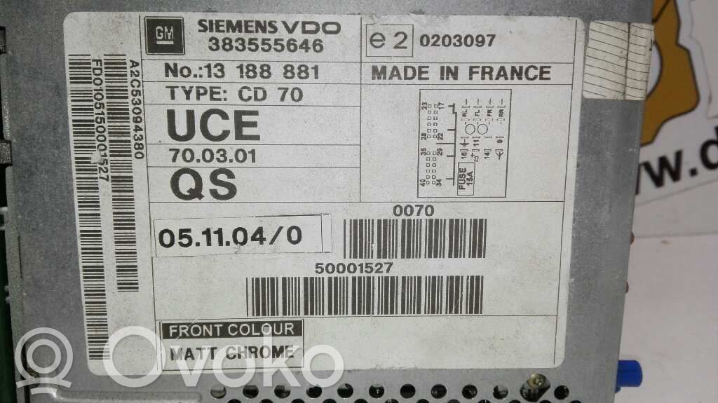 Opel Meriva A Radio/CD/DVD/GPS head unit 