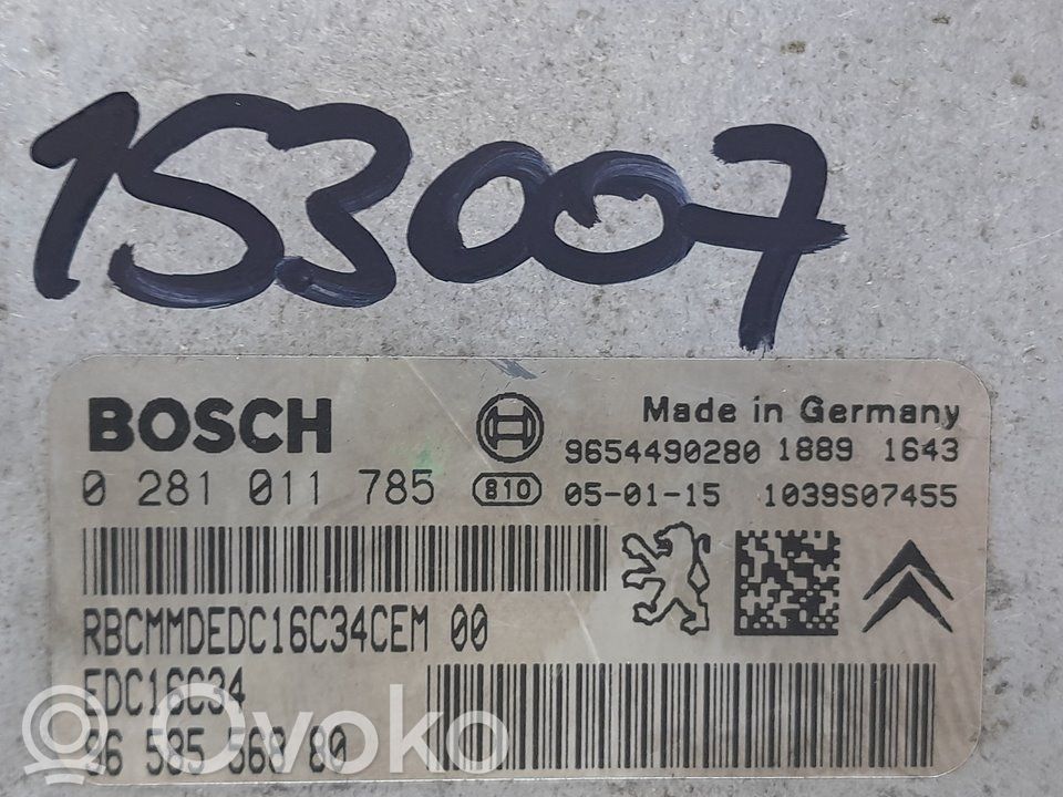 Engine control unit/module   9658556880,153007