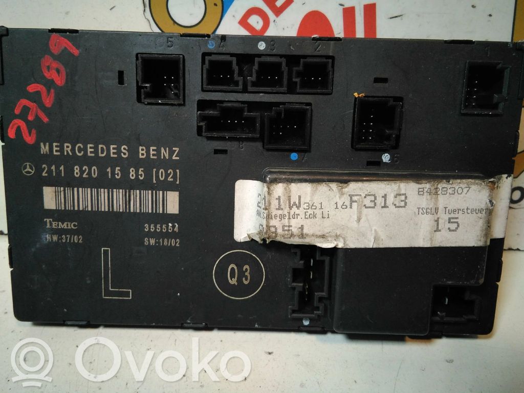 Mercedes-Benz E W211 Centralina/modulo chiusura centralizzata portiere 