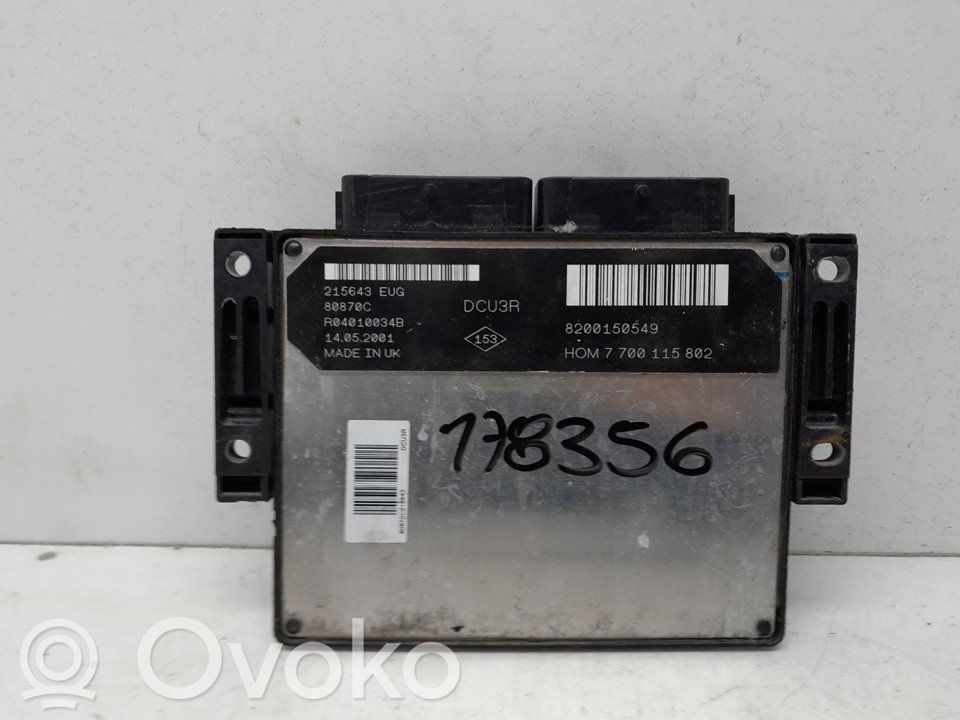 Renault Kangoo I Unitate/modul de control motor 