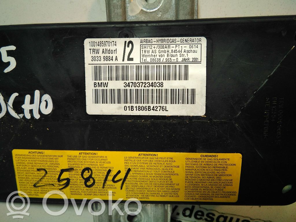 BMW X5 E53 Poduszka powietrzna Airbag boczna 
