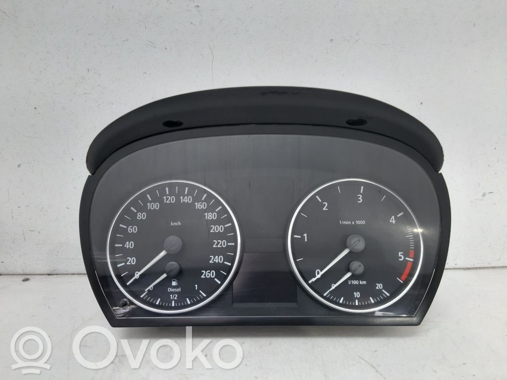 BMW 3 E90 E91 Spidometrs (instrumentu panelī) 
