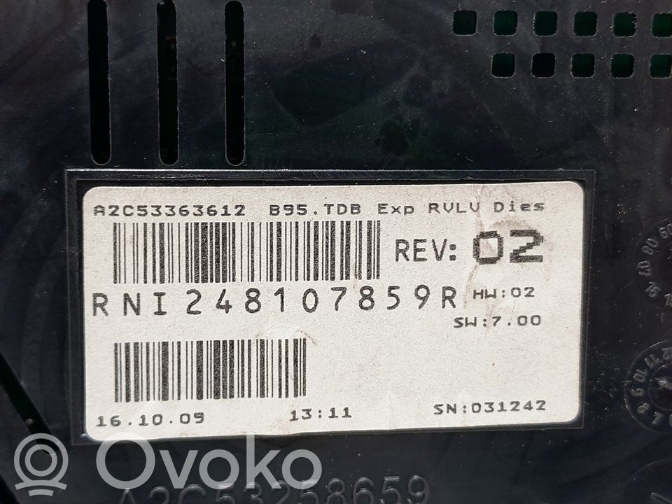 Licznik / Prędkościomierz   248107859R,165854