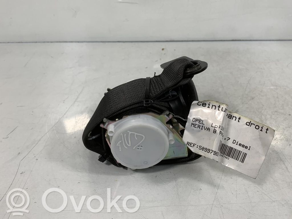 Opel Meriva B Cinturón delantero 