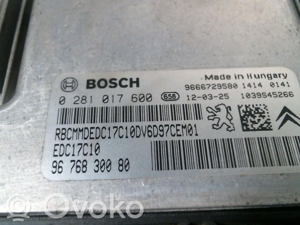 Citroen C3 Engine control unit/module 