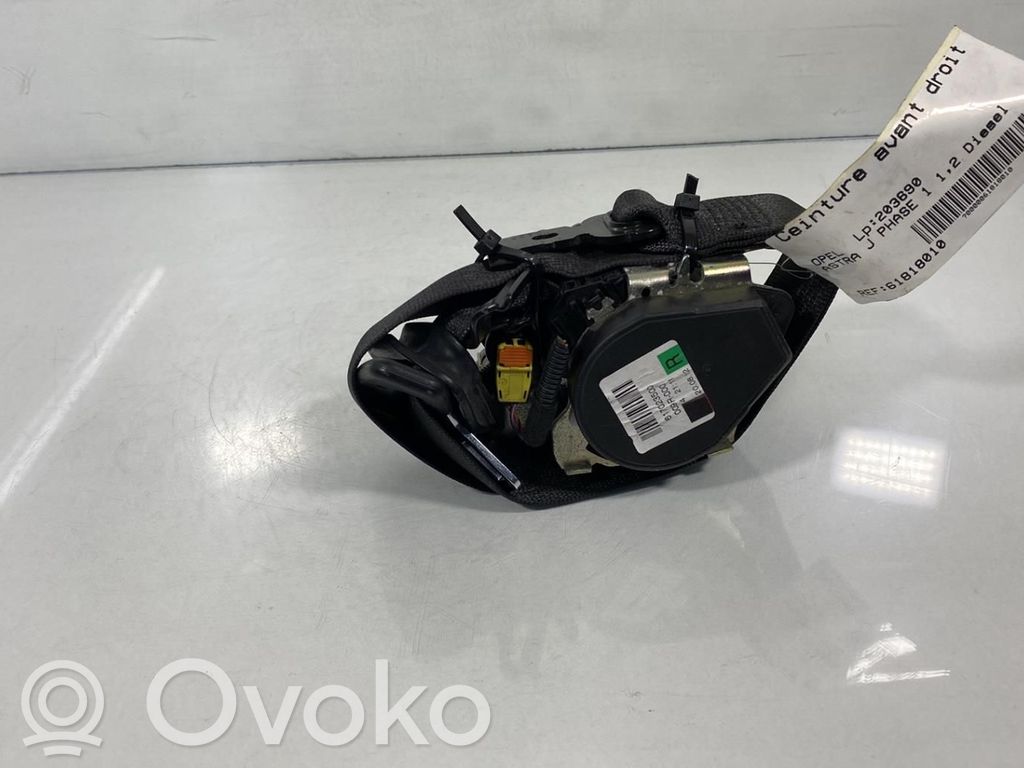 Opel Astra J Hebilla del cinturón delantero 