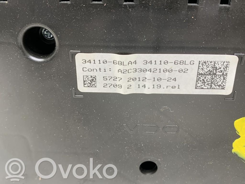 Suzuki SX4 Geschwindigkeitsmesser Cockpit 