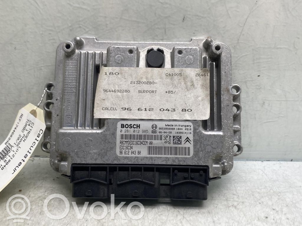 Citroen C4 I Unidad de control/módulo del motor 