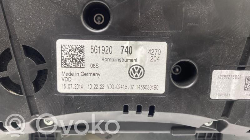 Volkswagen Golf VII Tachimetro (quadro strumenti) 
