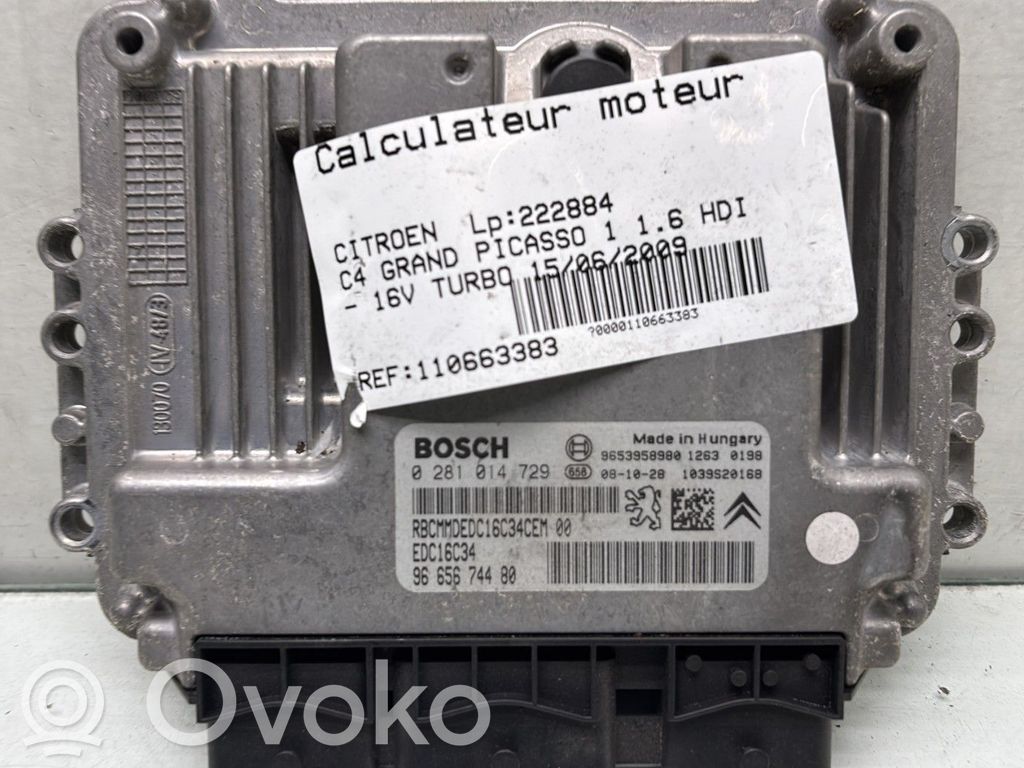 Citroen C4 Grand Picasso Unidad de control/módulo del motor 