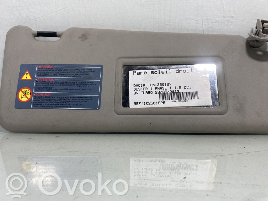 Dacia Duster Sun visor 