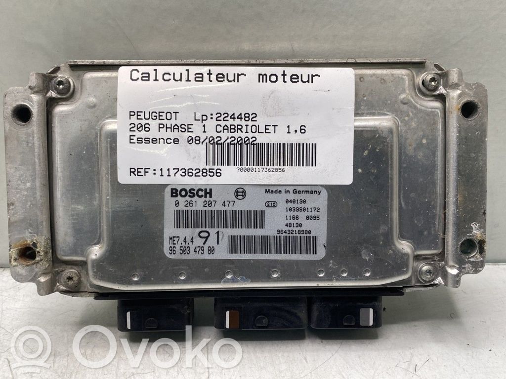 Peugeot 206 CC Engine control unit/module 