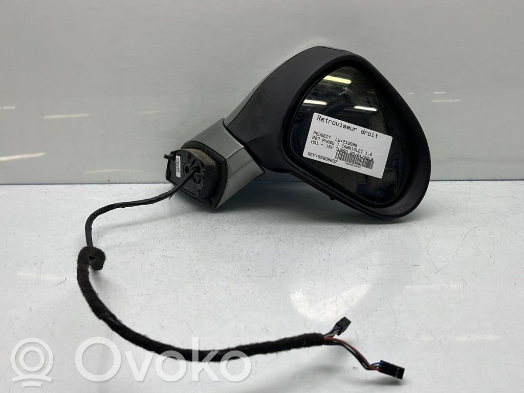 Peugeot 207 CC Manualne lusterko boczne drzwi przednich 