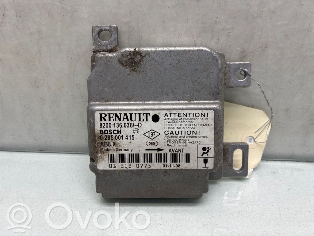 Renault Clio II Module de contrôle airbag 