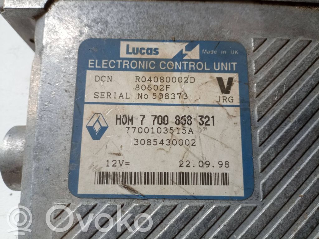 Engine control unit/module   7700858321,R04080002D,7700103515A,3085430002