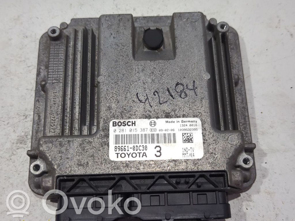 Toyota Yaris Fuel injection pump control unit/module 