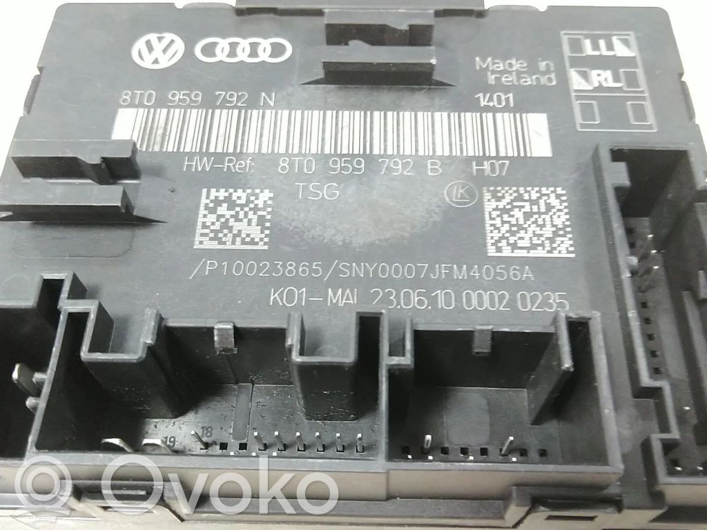 Unité de commande module de porte   8T0959792N,8T0959792B,8T0959792M,8T10959792G