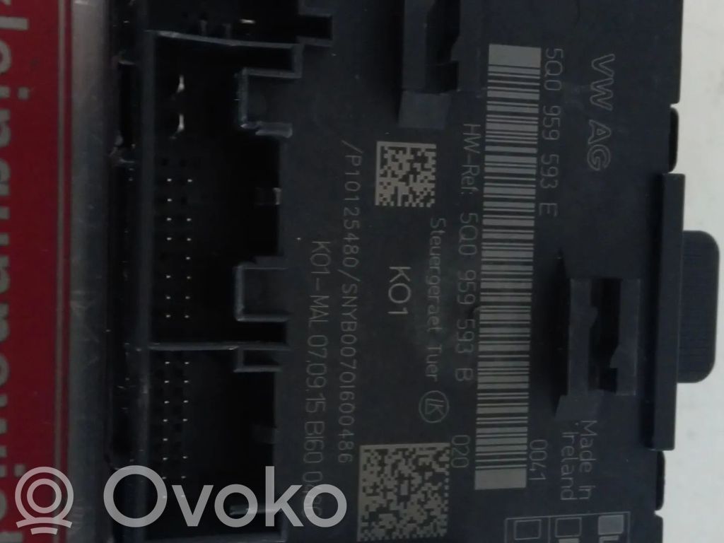 Unité de commande module de porte   5Q0959593E