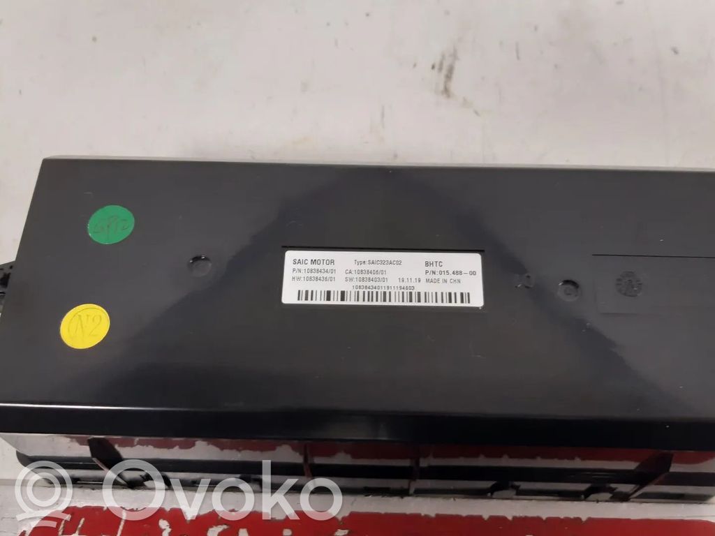 MG ZS Air conditioning/heating control unit 