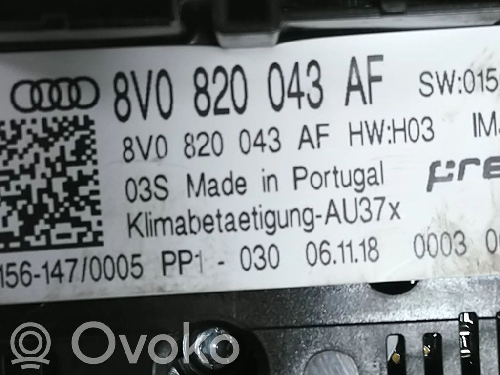 Audi A3 S3 8V Centralina del climatizzatore 