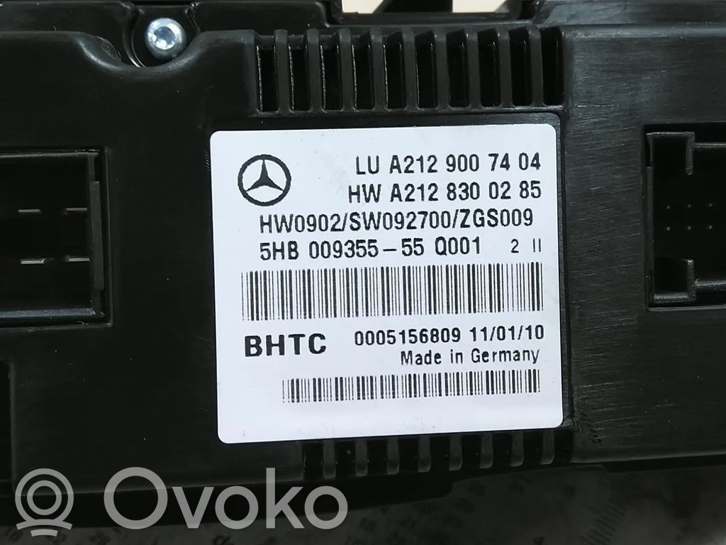 Mercedes-Benz E W212 Unitate control climatizare 