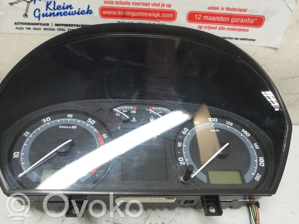 Skoda Fabia Mk1 (6Y) Tachimetro (quadro strumenti) 