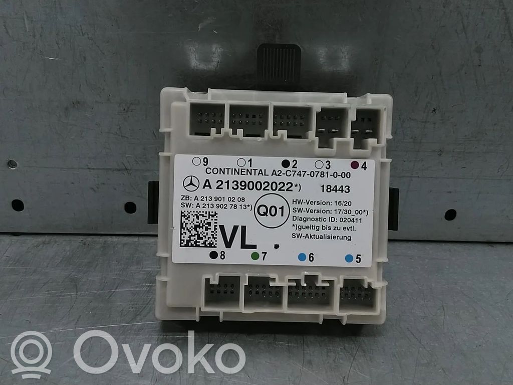 Unité de commande module de porte   A2139002022