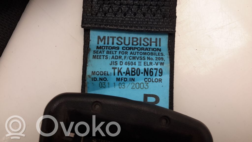 Mitsubishi Lancer Evolution Cinturón trasero 