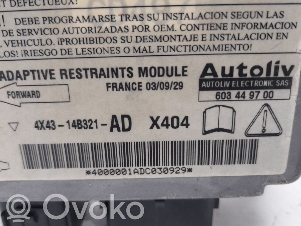 Unidad de control/módulo del Airbag   4X4314B321AD
