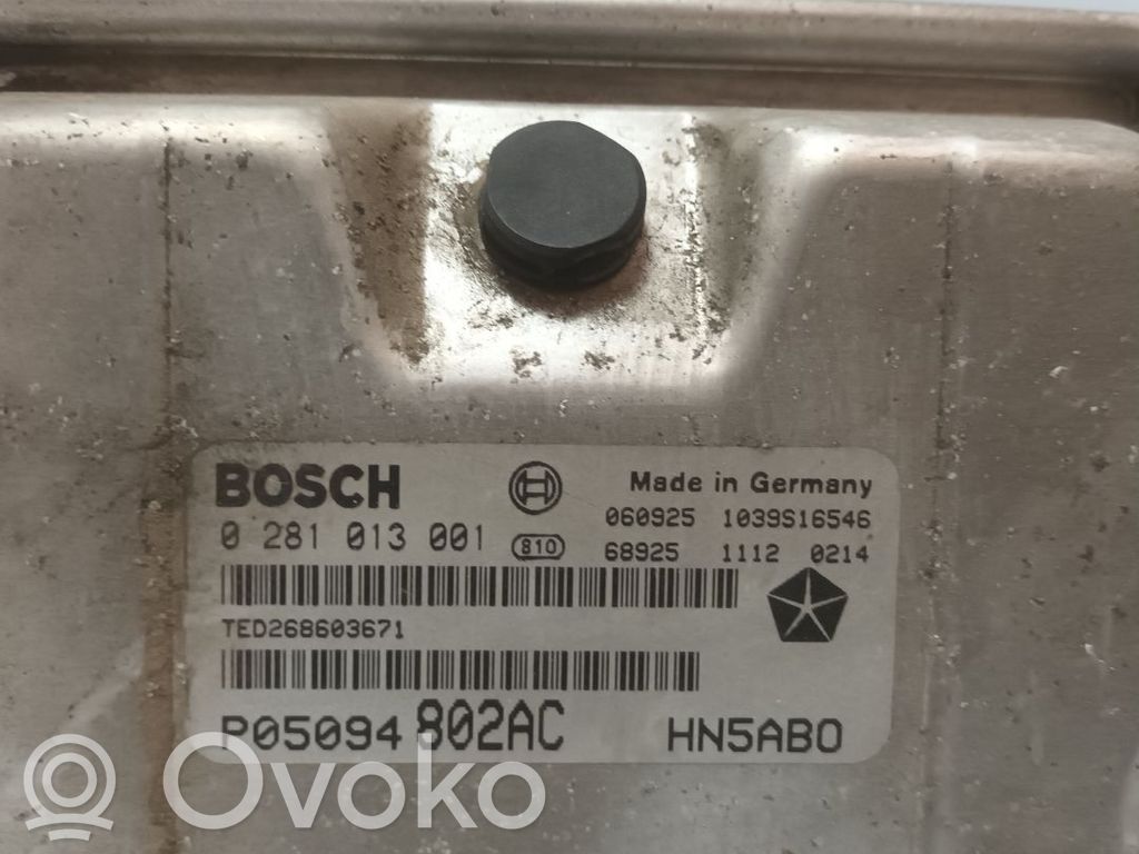 Unidad de control/módulo del motor   P05094802AC