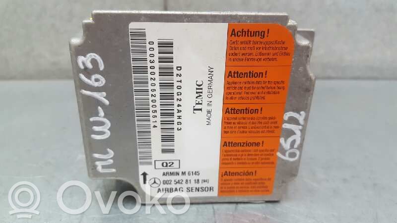Mercedes-Benz ML W163 Centralina/modulo airbag