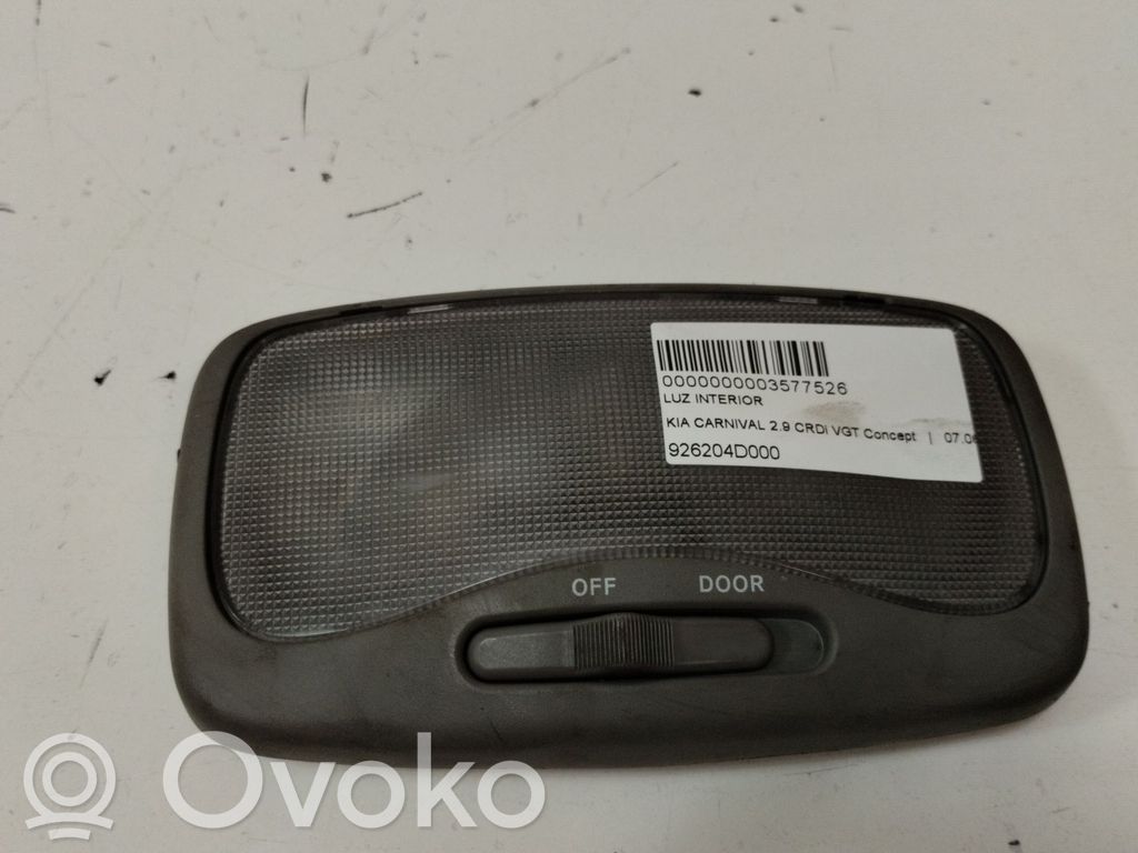 KIA Carnival Etuistuimen valo