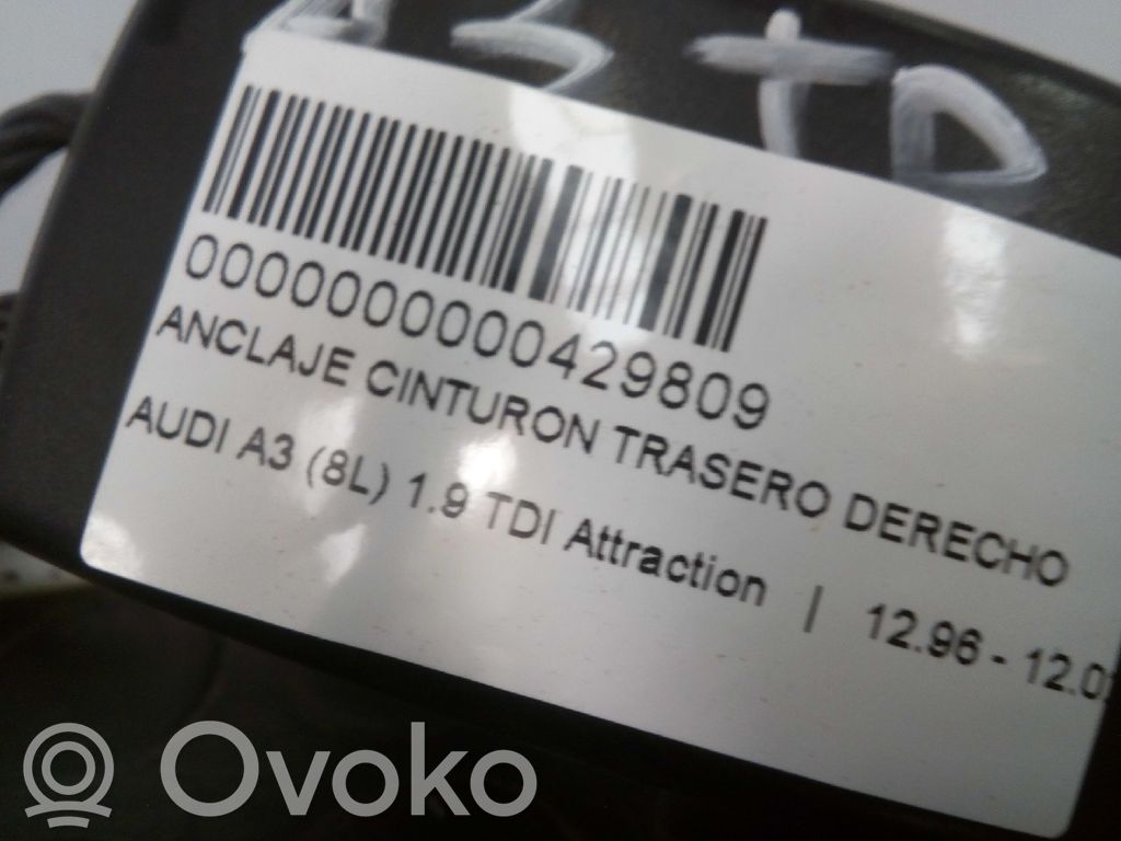 Audi A3 S3 8L Bridă fixare centură de siguranță spate 