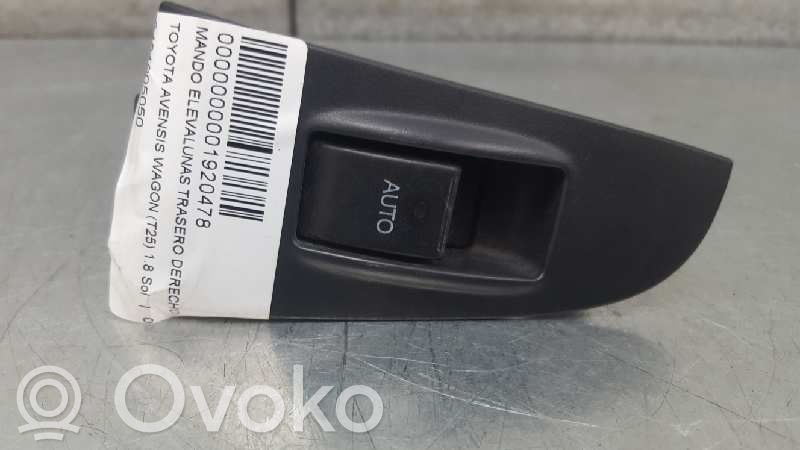 Toyota Avensis T250 Interruttore di controllo dell’alzacristalli elettrico