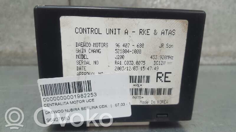 Daewoo Nubira Unitate/modul de control motor 