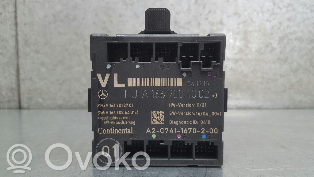 Mercedes-Benz A W176 Door central lock control unit/module 