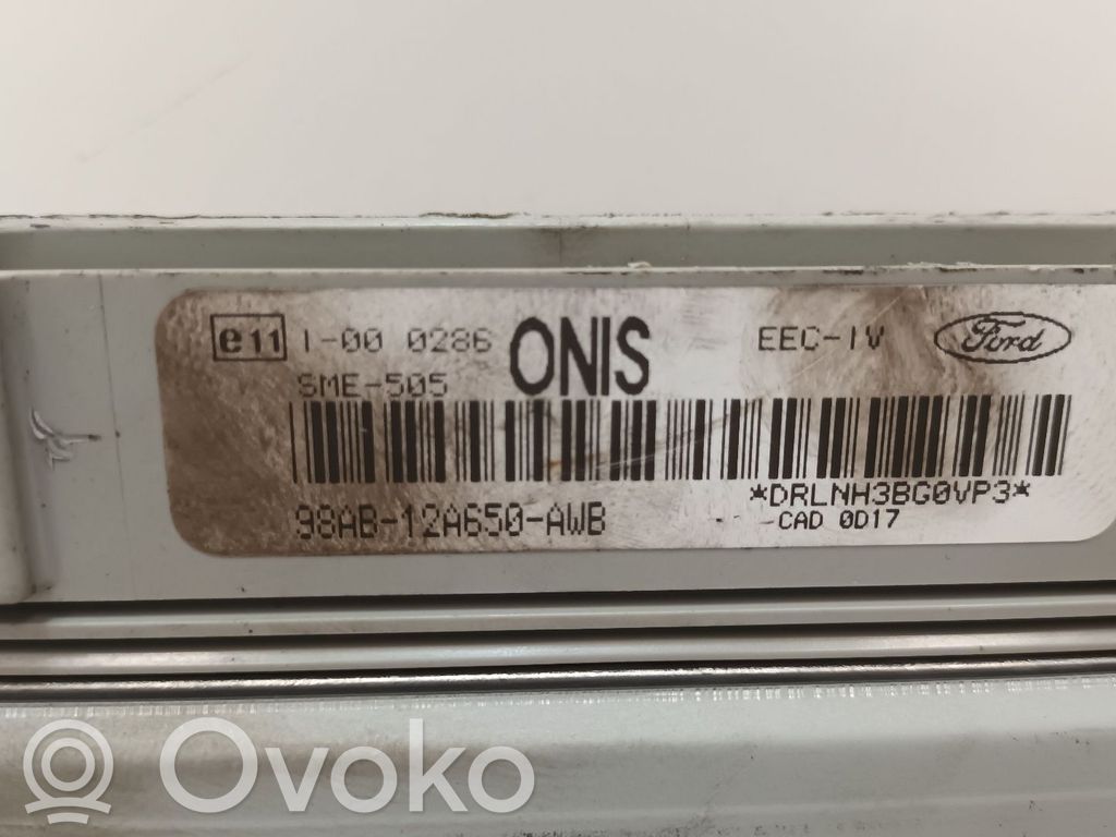 Engine control unit/module   98AB12A650AWB