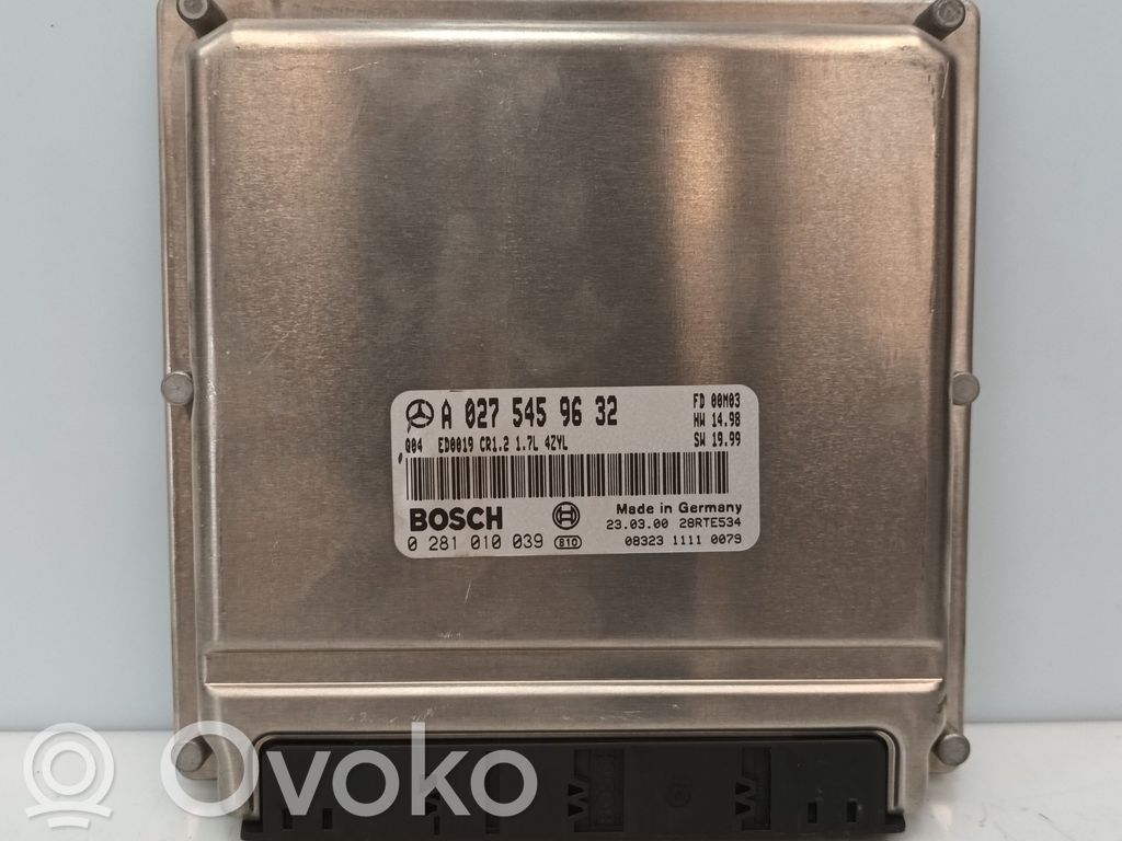 Mercedes-Benz A W168 Unitate/modul de control motor
