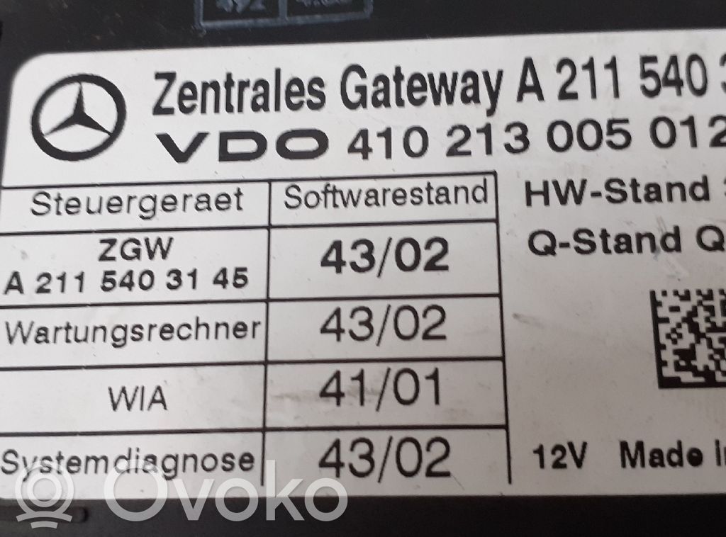 Unité de commande / module de verrouillage centralisé porte   2115403145
