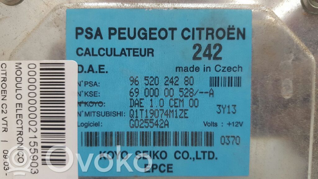 Citroen C2 Alte unități/module de control 