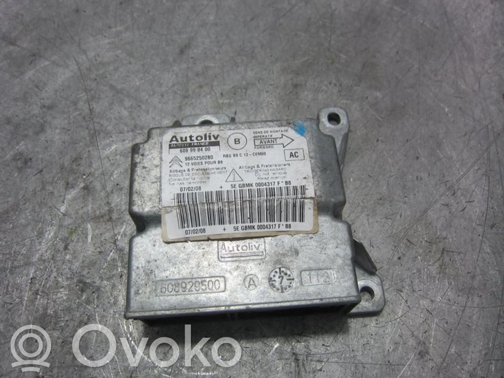 Peugeot Partner Unidad de control/módulo del Airbag 