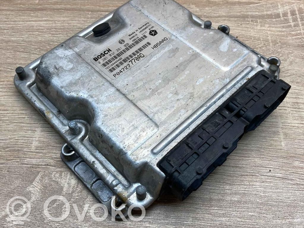 Engine control unit/module ECU   P04727770AD,0281011281