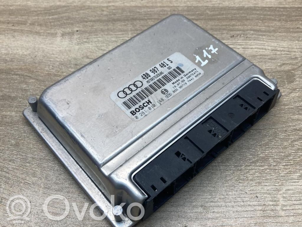 Engine control unit/module ECU   4B0907401S,0281010148