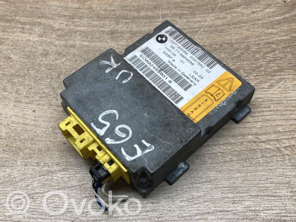 BMW 7 E65 E66 Module de contrôle airbag 