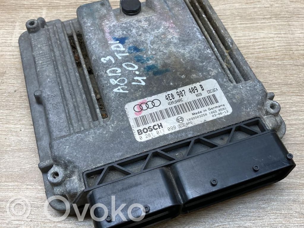 Unité de commande, module ECU de moteur   4E0907409B