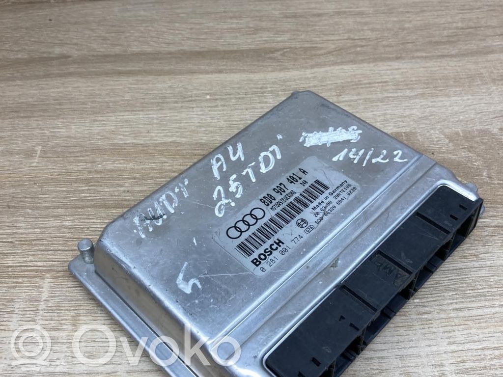 Engine control unit/module ECU   8D0907401A,0281001774