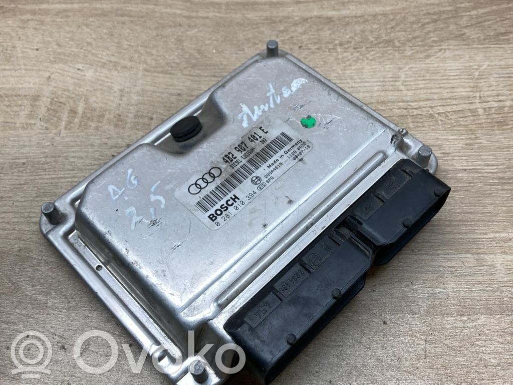 Engine control unit/module ECU   4B2907401E,0281010394