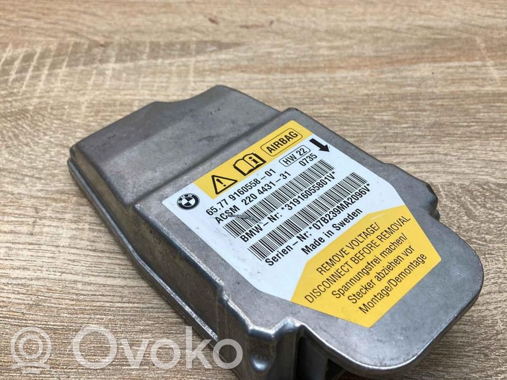 Unidad de control/módulo del Airbag   9160558,220443131